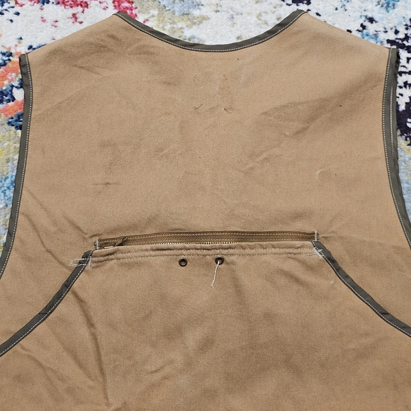 Vintage Carhartt Utility Canvas Hunting Vest Mens 2XL XXL Made In USA - Picture 10 of 13